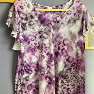 Time & tru purple leopard